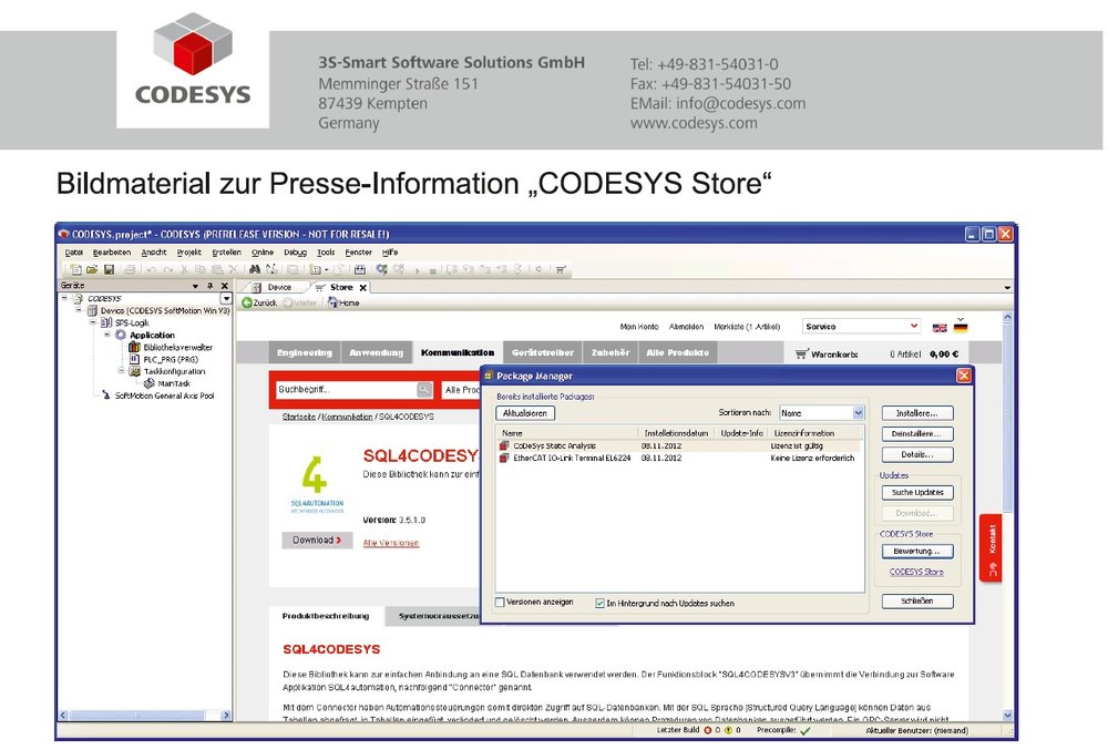 The CODESYS Store Your automation apps at a click Industry USA